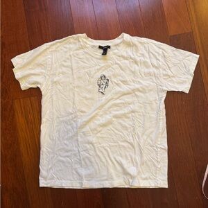 White Graphic Crewneck T-Shirt